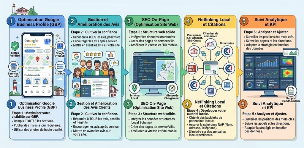 5 étapes pour dominer le SEO local sur le BAB en 2026
